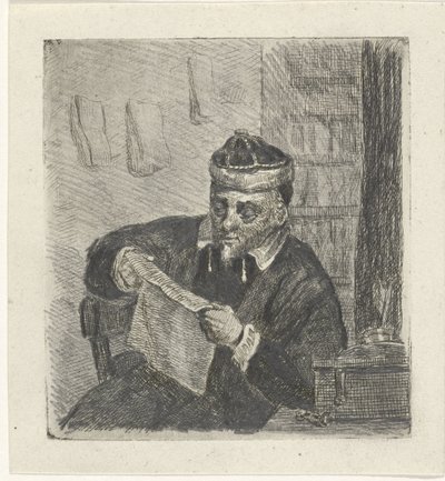 Lesender Mann von David van der Kellen