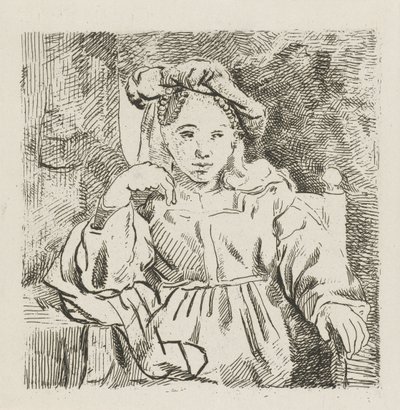 Sitzendes Mädchen von David van der Kellen