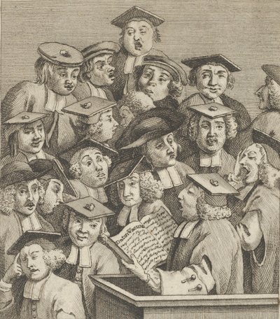 Gelehrte bei einer Vorlesung, ca. 1800 von Dent