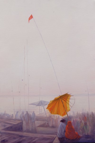 Früher Morgen in Varanasi von Derek Hare