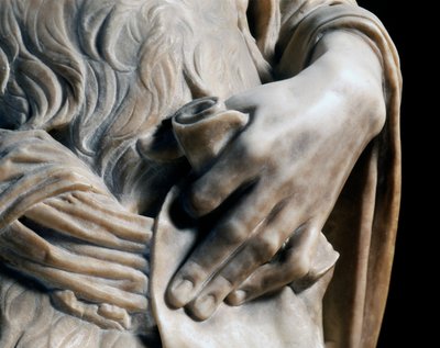 Junger Johannes der Täufer, Detail von Desiderio da Settignano