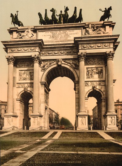 Friedensbogen, Mailand, Italien, ca. 1900 von Detroit Publishing Co.