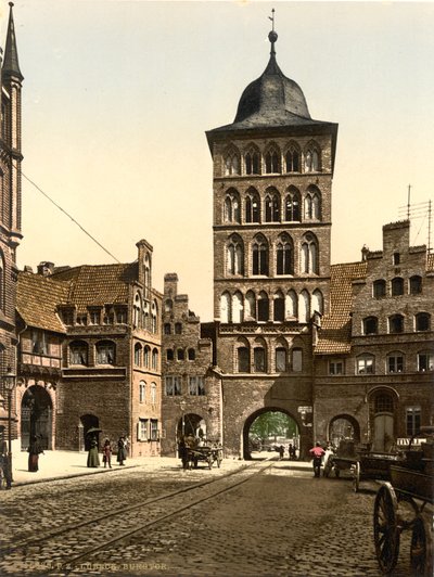 Turmbogen, Lübeck, Deutschland, ca. 1900 von Detroit Publishing Co.
