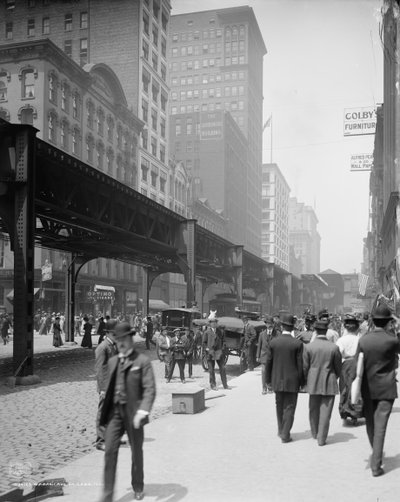 Wabash Avenue, Chicago, ca. 1907 von Detroit Publishing Co.