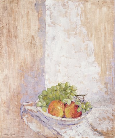 Pfirsiche und Trauben, 1993 von Diana Schofield
