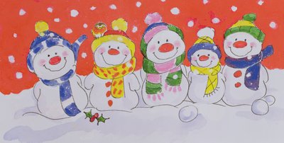 Schneefamilie von Diane Matthes