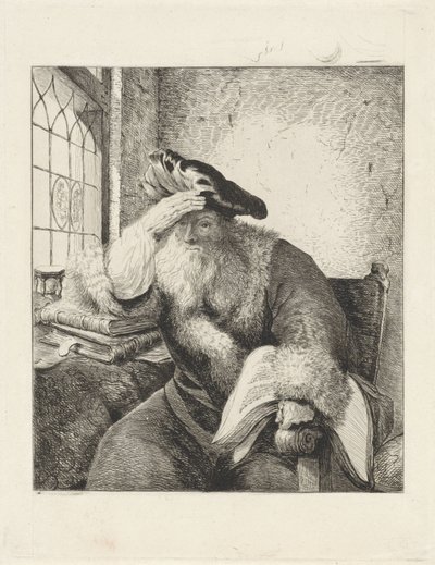 Greis am Fenster von Diederik Jan Singendonck
