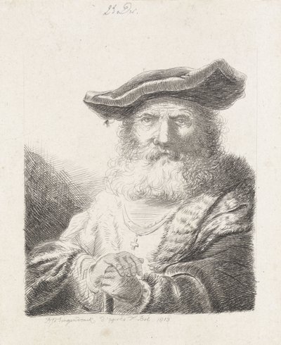 Alter Mann mit Barett von Diederik Jan Singendonck
