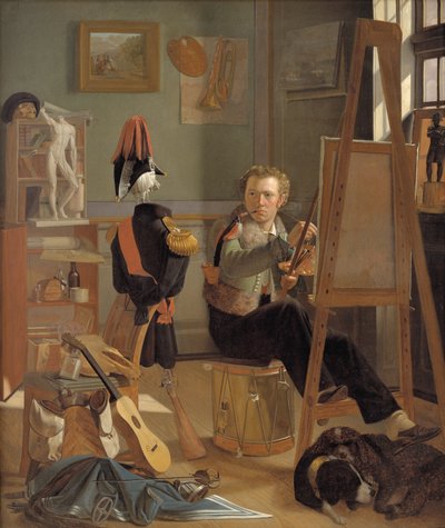 Der Schlachtenmaler Jørgen Sonne in seinem Atelier von Ditlev Blunck