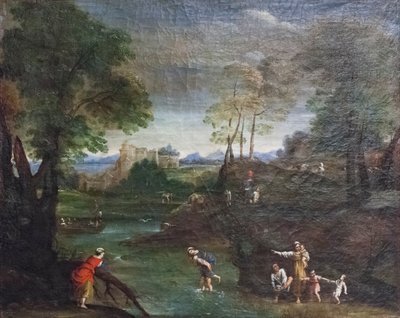 Landschaft mit Furt von Domenichino (1581 1641)