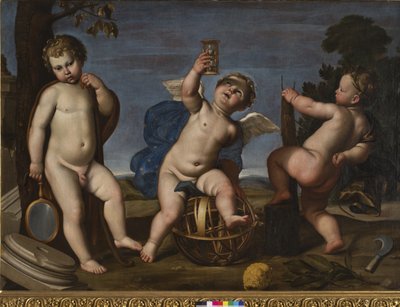 Allegorie der Landwirtschaft, Astronomie und Architektur von Domenichino