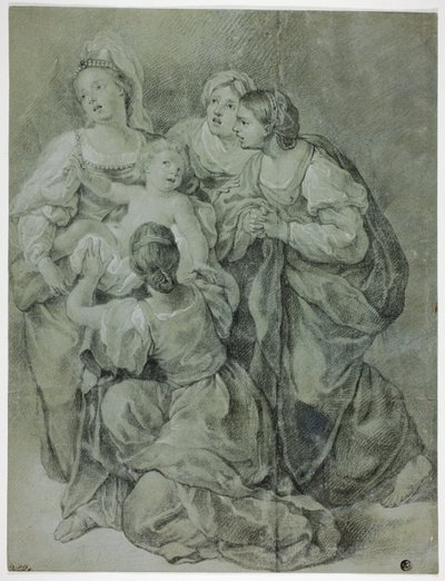 Gruppe von vier Frauen und Kind von Domenichino