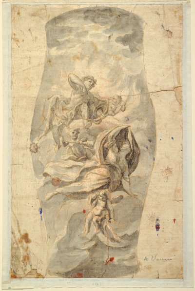 Deckenentwurf mit Apollo von Domenico Antonio Vaccaro