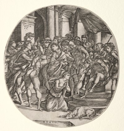 Die Enthauptung der heiligen Katharina von Domenico Campagnola