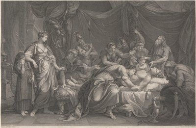 Andromache beklagt den Tod Hektors von Domenico Cunego