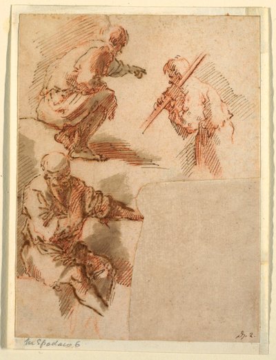 Drei Männer von Domenico Gargiulo, called Micco Spadaro