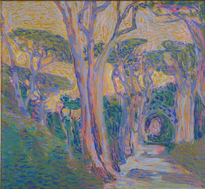 Pinienwald in Portofino, ca. 1920 von Domenico Guerello