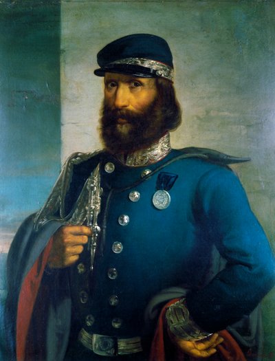 Giuseppe Garibaldi als General der sardischen Armee von Domenico Induno