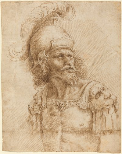 Ein behelmter Soldat von Domenico Peruzzini