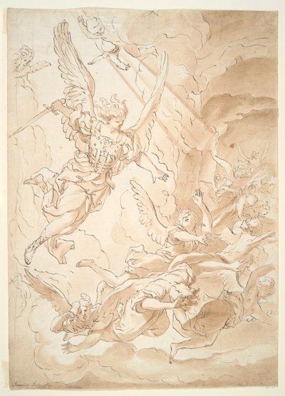 Sturz der rebellischen Engel von Domenico Piola
