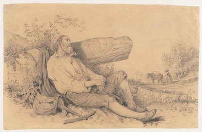 Schlafender Feldarbeiter von Dominique Louis Papety