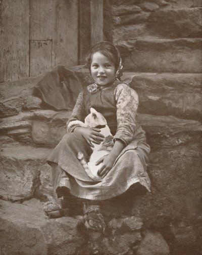 Zwei kleine Schweizer Dorfbewohner in Hospenthal, 1916 von Donald McLeish
