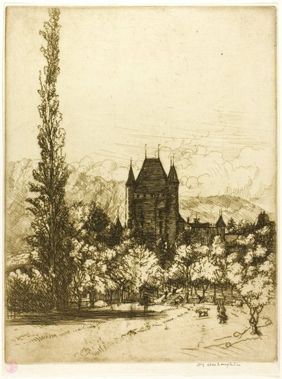 Ein Schloss in Thun, Schweiz von Donald Shaw MacLaughlan