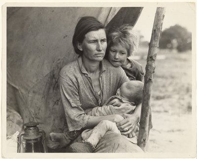 Mittellose Erbsenpflücker, Kalifornien von Dorothea Lange