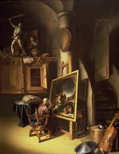 Ein Künstler in seinem Atelier, 1635 von Dutch School