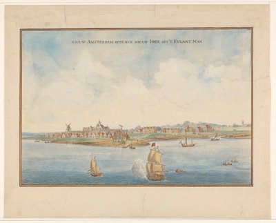 Neu-Amsterdam und Manhattan, ca. 1660 von Dutch School