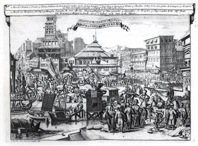 Der Markt in Bantam, Java von Dutch School