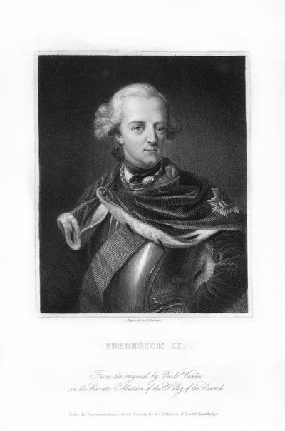 Friedrich der Große, König von Preußen, 1836 von E. Scriven