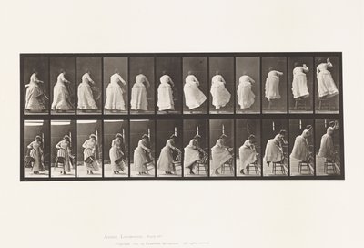 Tafel 457. Auf einen Stuhl steigen und nach oben greifen von Eadweard Muybridge