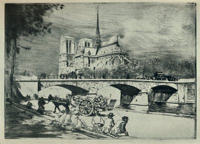 Die Apsis von Notre Dame, 1915 von Edgar Chahine