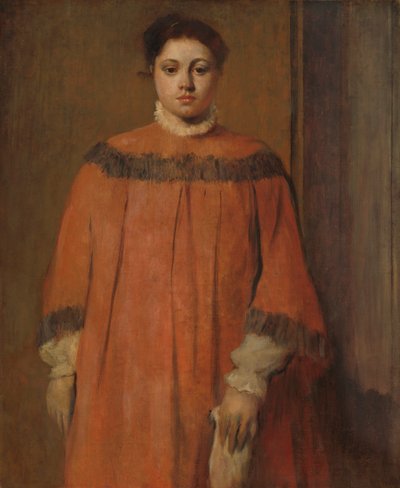 Mädchen in Rot von Edgar Degas