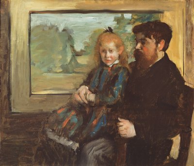 Henri Rouart und seine Tochter Helene, 1871-72 von Edgar Degas