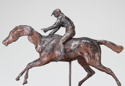 Jockey mit Kappe, möglicherweise 1890er Jahre von Edgar Degas