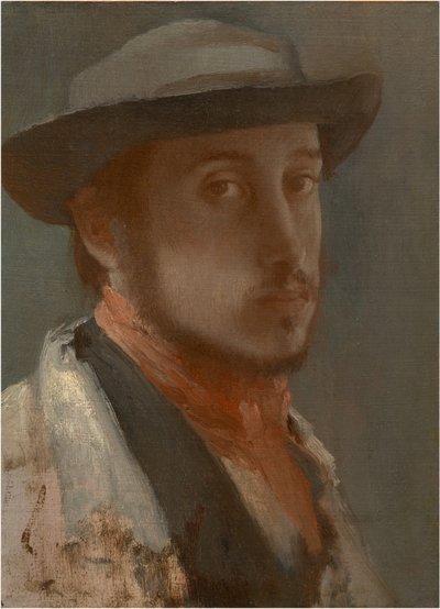 Selbstporträt, ca. 1858 von Edgar Degas