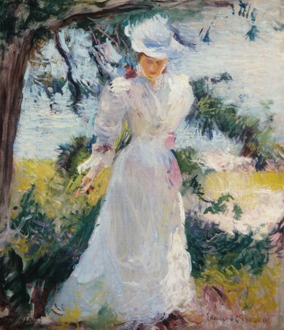 Meine Frau Emeline im Garten von Edmund Charles Tarbell