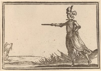 Militärkommandant zu Fuß von Edouard Eckman after Jacques Callot