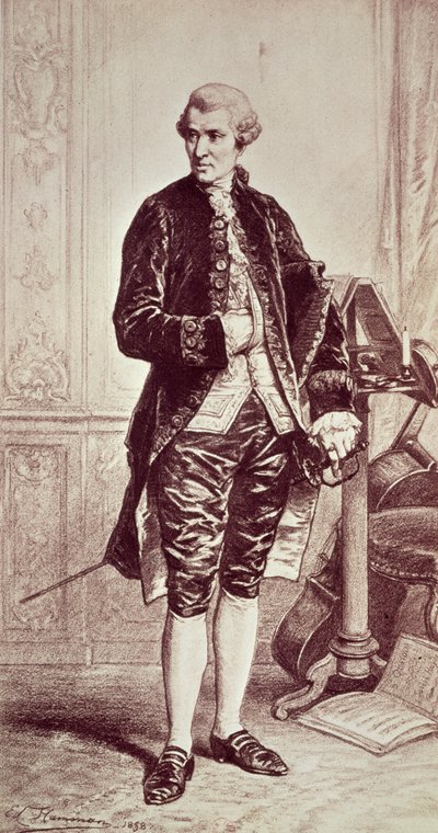 Joseph Haydn (1732-1809) 1858 (Gravur) von Edouard Jean Conrad Hamman