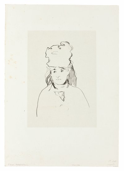 Berthe Morisot im Profil von Édouard Manet