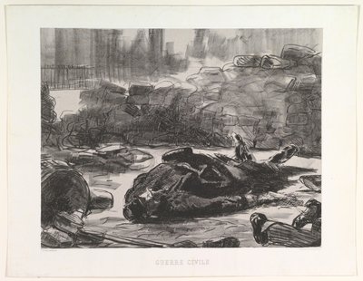 Bürgerkrieg Guerre Civile, 1871-73, veröffentlicht 1874 von Édouard Manet