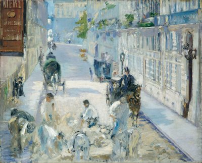 Die Rue Mosnier mit Arbeitern von Édouard Manet