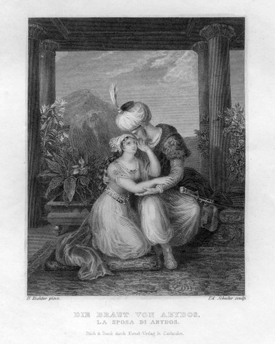 Die Braut von Abydos, um 1833 von Edouard Schuler