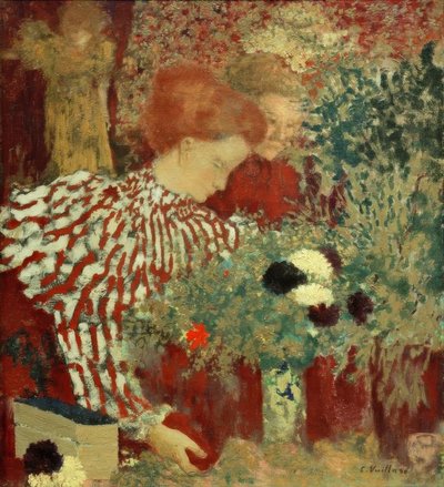 Frau im gestreiften Kleid von Edouard Vuillard