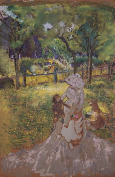 Mutter und Kind im Garten von Edouard Vuillard