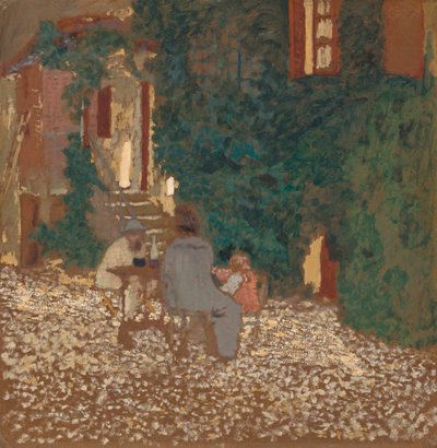 Mahlzeit in einem Garten von Edouard Vuillard
