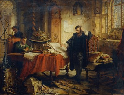 Kopernikus, die Bahnen der Gestirne aufzeichnend von Eduard Ender