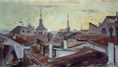 Dächer von Madrid von Eduardo Chicharro y Agüera